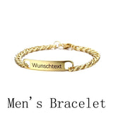 Engraving Nameplate Couple Bracelet Personalized Id Tag Bracelets