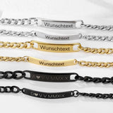Engraving Nameplate Couple Bracelet Personalized Id Tag Bracelets