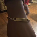 Engraving Nameplate Couple Bracelet Personalized Id Tag Bracelets