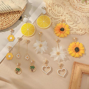 Fairy Spirit Flower Ear Clip Earrings Forest Style Women Jewelry