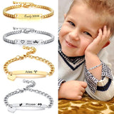 Baby Name Bracelet Stainless Steel Adjustable Personalized Girl Boy Jewelry