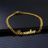 Personalized Cuban Chain Name Bracelet Stainless Steel Men Women Jewelry