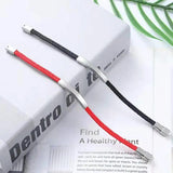 SHOUMAN Couple Bracelet Personalized ID Woven Stainless Steel Red Valentine