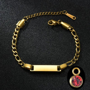 Custom Stainless Steel Baby Name Bracelet for Kids