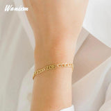 Name Bracelet Women Cuban Bracelet Zircon Heart Letter Jewelry