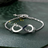 Personalized Name Infinity Bracelet for Women Stainless Steel Jewelry