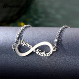 Personalized Name Infinity Bracelet for Women Stainless Steel Jewelry