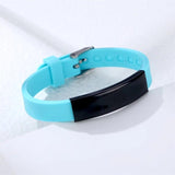Silicone Rudder Kids Baby ID Bracelet Engrave Name Phone Nu