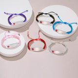 Adjustable Beads Chain Medical Alert ID Bracelet for Women
