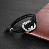 Personalized Circle Engraved 4 Names Bracelet - Stainless Steel