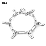 Personalized Stainless Steel Name Bracelet Engraved 1-3 Names for Birthday Gift