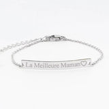 Tiny Stainless Steel Name Bracelet Bar Bangle Personalized Jewelry