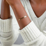 Tiny Stainless Steel Name Bracelet Bar Bangle Personalized Jewelry