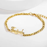 Personalized Stainless Steel Crown Heart Nameplate Bracelet
