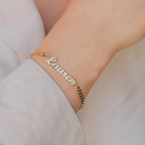 Custom Name Bracelet Steel Bangle