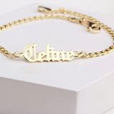 Custom Name Bracelet Steel Bangle
