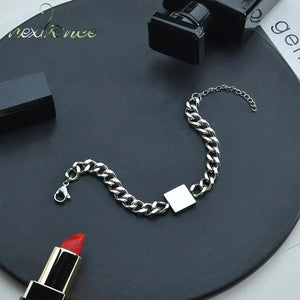 Engraving Bracelet Stainless Steel 12 Constellation Cuban Chain