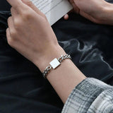Engraving Bracelet Stainless Steel 12 Constellation Cuban Chain