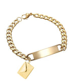 Personalized Love Letter Engraved Name Bracelet Stainless Steel