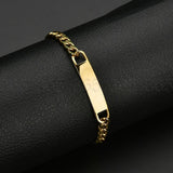 Personalized Love Letter Engraved Name Bracelet Stainless Steel