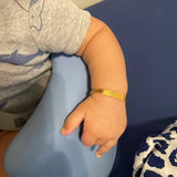 Personalized Plated Baby Bracelet ID Engraved Name, Medical ID, Adjustable