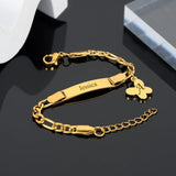 Personalized Plated Baby Bracelet ID Engraved Name, Medical ID, Adjustable