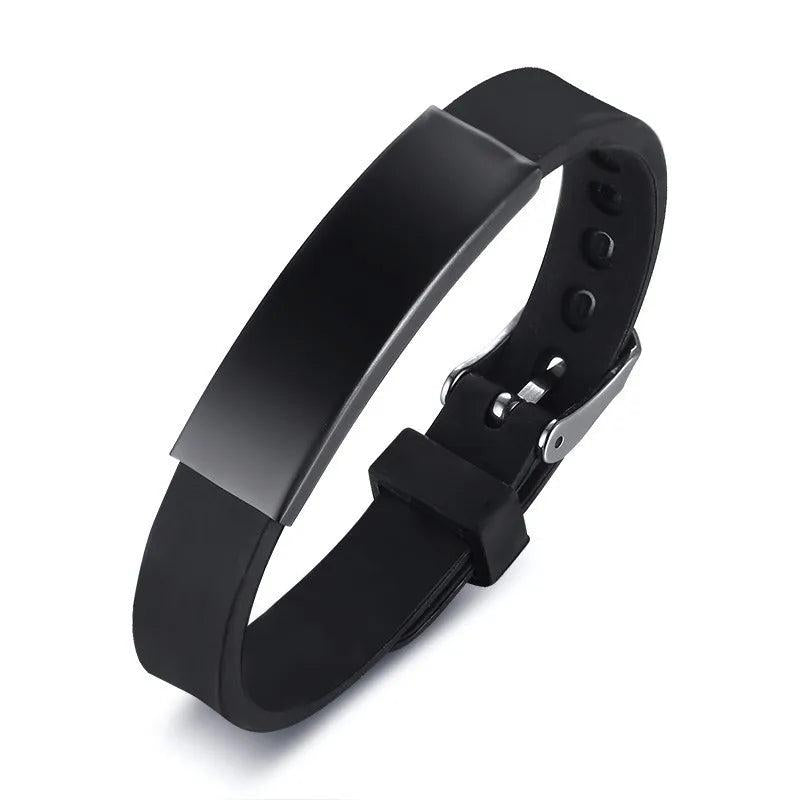 Personalized Waterproof Silicone Medical Alert Bracelet