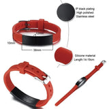 Personalized Waterproof Silicone Medical Alert Bracelet