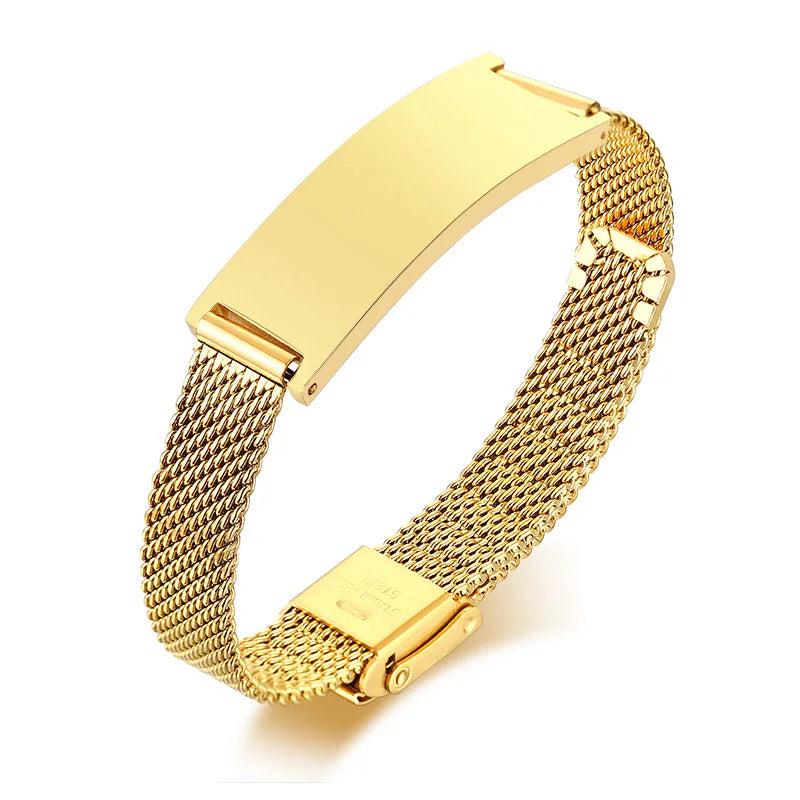 Stainless Steel Rose Mesh Bracelet 16.5cm