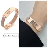 Stainless Steel Rose Mesh Bracelet 16.5cm