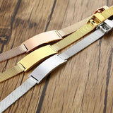 Stainless Steel Rose Mesh Bracelet 16.5cm