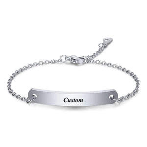 Personalized Nameplate Bracelet Stainless-Steel Gift