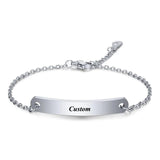 Personalized Nameplate Bracelet Stainless-Steel Gift