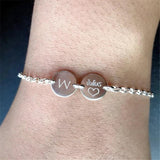 Letter Bracelet Initial Name A-Z Bracelet for Women Stainless Steel
