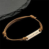 Custom Multicolor Bar Bracelets for Women Men Personalised Name Bangles