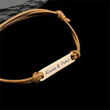 Custom Multicolor Bar Bracelets for Women Men Personalised Name Bangles