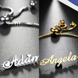 Custom Name Bracelet in Stainless Steel
