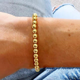 Adjustable Gold-color Bead Arm Bangle