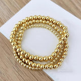 Adjustable Gold-color Bead Arm Bangle