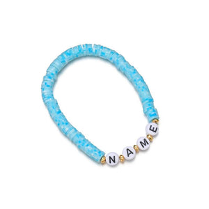 Initials Name Polymer Clay Beads Bracelets For Girl Baby Childs