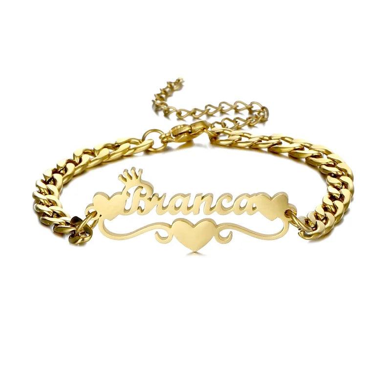 Men's Stainless Steel Name Bracelet - Adjustable 5mm Cuban Chain Engr