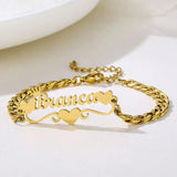 Men's Stainless Steel Name Bracelet - Adjustable 5mm Cuban Chain Engr