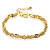 Plated Stainless Steel Cuban Chain Bracelet for Women