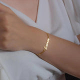 Personalized Name Bracelet Stainless Steel Cuban Chain for Women Men