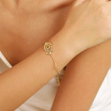 Bracelet Stainless Steel Carved Origami Women's Jewelry Accessories