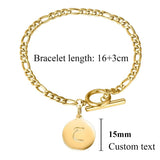 ARABIC LETTER Bracelet Vrouwen BFF Personalized Name Jewelery Stainless Steel