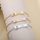 Pet Photo Name Bracelet Engraved Pendant Boho Jewelry