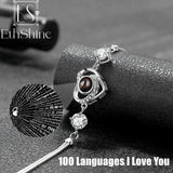 925 Silver Heart Bracelet Photo Projection Personalized Bangle