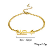 Lemegeton Personalized Name Bracelet Cuban Chain Stainless Steel Men Bracelet