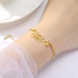 Lemegeton Personalized Name Bracelet Cuban Chain Stainless Steel Men Bracelet